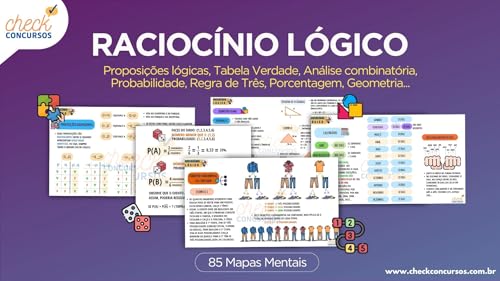 Mapas mentais de Raciocínio Lógico e Matemático (Mapas Mentais pa...