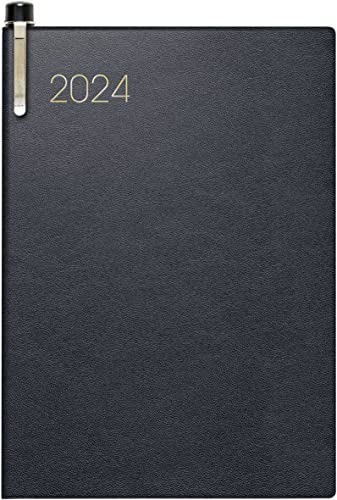 BRUNNEN Weekly calendar model 713 2024, 2 pages = 1 week, sheet size 7.2 x 10.2 cm, black