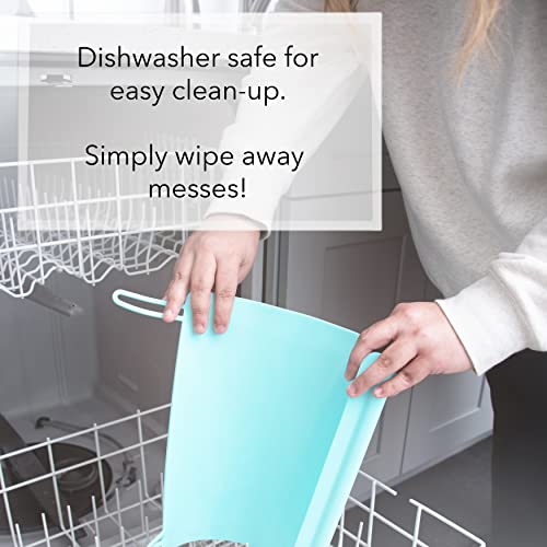 The Table Tyke 100% Silicone Placemat With Teething Edge Bumper/Spill Stopper | Dishwasher Safe, Travel Ready Non-Slip Suction Activity Mat For Infants, Babies, Toddlers, Children, Kids #TOP5