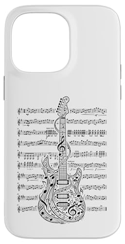 エレキギター プレーヤー ギタリスト 楽器 ノート スマホケース iPhone 14 Pro Max 用