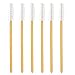 300 Pack Mascara Wands Disposable Eye Lash Eyebrow Brush Applicators for Eyelash Extensions Makeup Brush Tool Kits, Gold/White