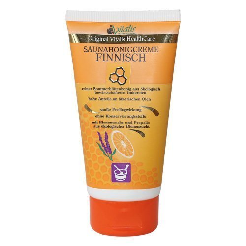 Saunahonig-Creme, 150g Finnisch | wirkt beruhigend und entspannend | Perfekt nach dem Saunagang geeignet | mit Peeling-Effekt | 100% natürlich ohne Chemie und Konservierungsstoffe