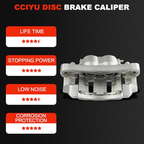 Image of cciyu Front Left Brake Caliper Assembly w /Bracket 18B4689 2000 For Ford For Excursion,1999 2000 For Ford For F-250 Super Duty,1999 2000 For Ford For F-350 Super Duty
