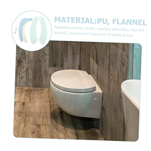 DOITOOL Beheizter Toilettensitz Toilettensitze Toilettensitzwärmer Kissen Toilettensitzwärmer Für Badezimmer Beheiztes Toilettensitzkissen Heizkissen Blau Haushalt Pu Toilettensitzwärmer – Bild 8