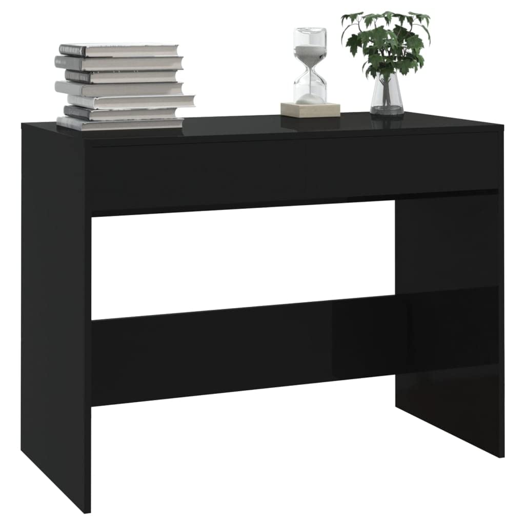 Scrivania nera 101 x 50 x 76,5 cm, materiale in legno, robusto tavolo per computer per casa, ufficio, giochi, cameretta dei bambini, ideale per scrivere e studiare