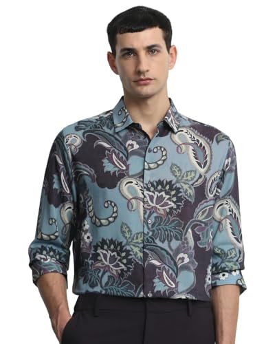 Image of MUFTI Multicolor Paisley Slim Fit Shirt