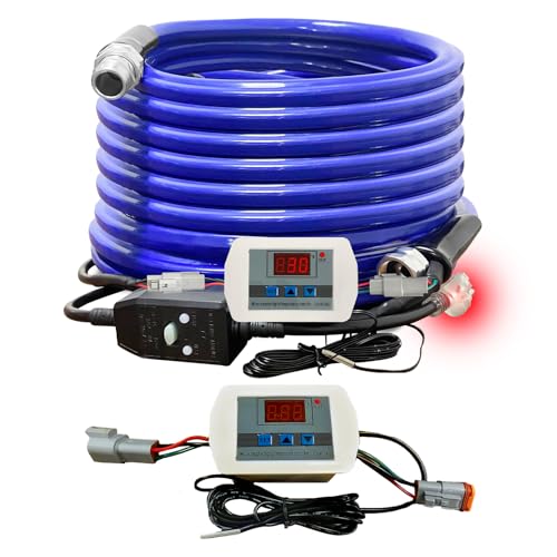 Image of Cupohus Heated Water Hose for RV 100FT Drinking 6.0 Upgrade, Replaceable Digital Display Thermostat, Antifreeze Protection Down to -45℉ for Winter, Electric Camper Garden Hose Insulation Heater