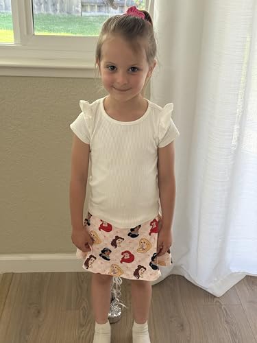 Image of Disney Stitch丨Frozen丨Princess丨Minnie Mouse Girls Skirts Inner Pocket Shorts + Scrunchie Athletic Golf Tennis Skorts 2-9Y