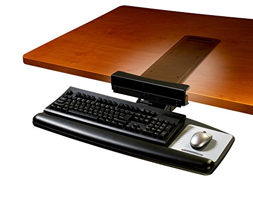 3M Akt65Le Tool-Free Install Knob Adjust Keyboard Tray With Standard Platform, Black #TOP1