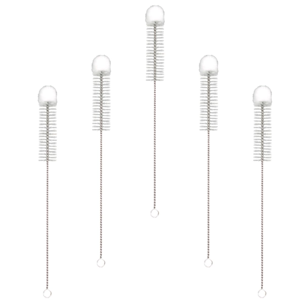 HAWILLOSCH 5pcs Cotton Softy Tip Nylon Brush Softy Head Nylon Brush Tube Cotton Bristles for Home Lab