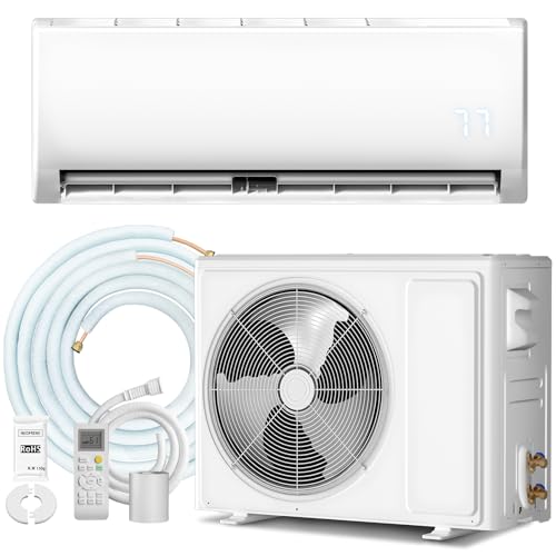 12000 BTU Mini Split AC & Heater 19 SEER2 Wall-Mount
