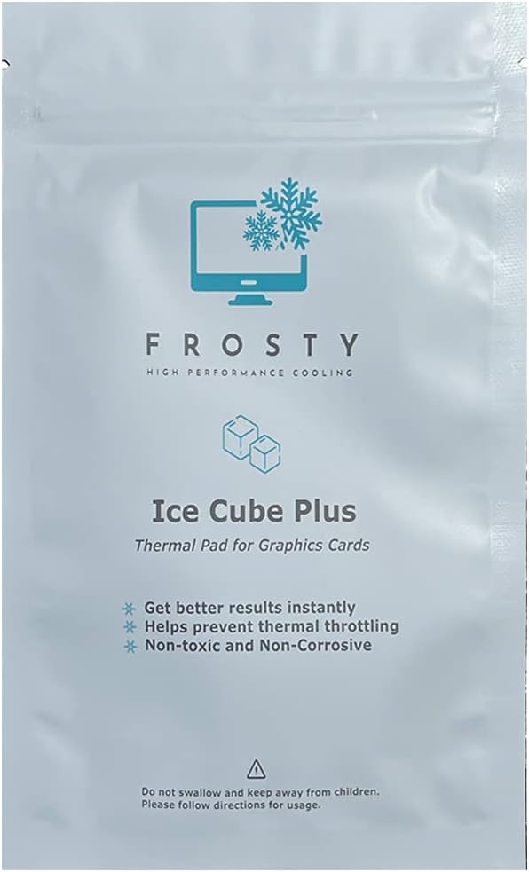 MegamartFrosty Ice Cube Plus Thermal Pad - 12.8 W/mK, 85x85mm, Dark Gray (3.0mm)