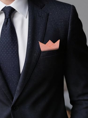 Image of Mantieqingway Cotton Handkerchiefs for Men Solid Color Pocket Square for Suit Formal Wedding Church