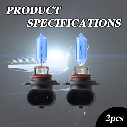 2PCS Halogen Headlight Bulb, Car Super Bright LED Bulb, 9005/HB3 LED Headlight Bulbs, 12V 100W Low Beam and Fog Replacement Bulb, Plug-and-play, Car Hod Halogen Lamp for Most Cars