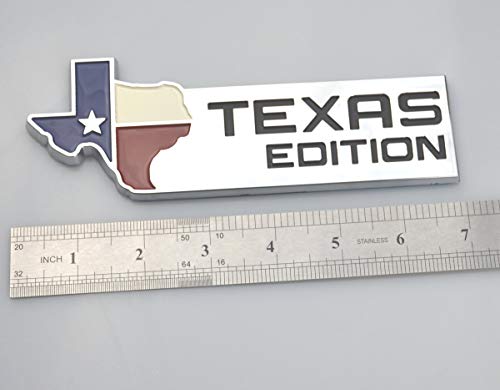 Emblema Texas Edition insignia para portón trasero de coche y camioneta universal cromada 2