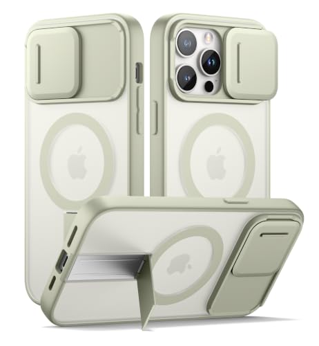 Coque iPhone 14 Pro Max magnétique antichoc avec protège-caméra vert