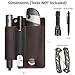 Leather Tool Belt Pouches Tool Holster EDC Pouch with Belt Clip, Multitool Sheath Pocket Organizer Includes Metal Clip, Fits Flashlight, Pen