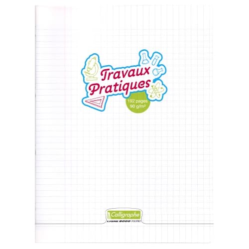 Lot de 4 Cahier Travaux Pratiques Ligne 8000 24x32, 192p./96 feuilles 90 g/m² piquées, couv. PP incolore, Séyès / uni