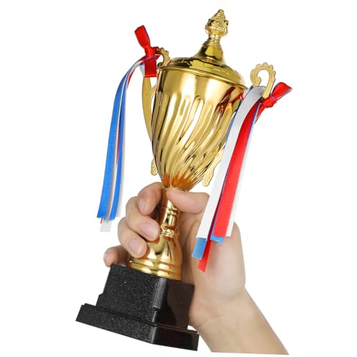 Abaodam Coppa Premio Metallo Grande 28,5 Cm Decorativa per Competizioni Sportive Calcio Base Stabile per Celebrazioni e Esposizione su Scrivanie