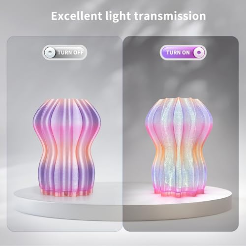 Image of iSANMATE Rapid Gradient Clear PETG Filament 1.75mm, Transparent Gillter 3D Printer Filament, Vivid Clear Rainbow PETG, Dimensional Accuracy ±0.02mm, 1kg Spool-Twilight Purple