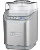 Cuisinart Ice Cream Maker Machine, 2-Quart Stainless Steel Frozen Yogurt, Gelato, Sorbet, Ready in 20 Minutes, LCD Screen and Timer, ICE-70WB