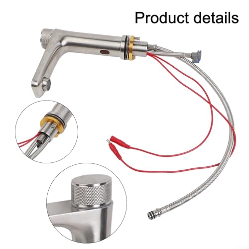 Grifo de sensor infrarrojo de acero inoxidable 304 plata regulable 5