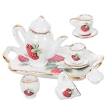 Finition porcelaine réaliste : chaque mini service à thé en porcelaine pour enfants est fabriqué en porcelaine finement émaillée, pour sublimer les accessoires de cuisine de votre maison de poupée et offrir une expérience visuelle réaliste. petite tasse à café, mini tasse à café