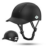 【SG認証】Issufel 自転車 ヘルメット 帽子型 大人 学生 SG規格 【M/L/XLサイズ】 CE/CPSC認証済 EN1078規格 高剛性＆通気性＆超軽量 御洒落 キャップ型 街乗り 男女兼用 通勤 通学用ヘルメット サイズ調節可能 マットブラック