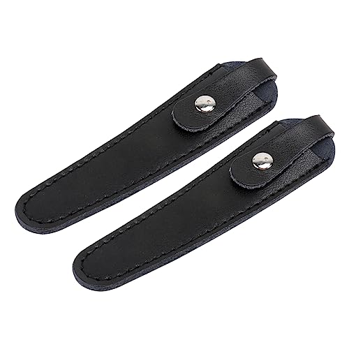 FRCOLOR 3sets Scissor Case for Hairdressers Cattlehide Scissors Cover Protective Bag 2pcs*3