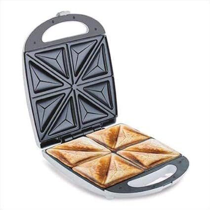 LOMESH Sandwich Maker, Sandwich Toaster - 4 Slice Toasties Maker with Non-Stick Removable Plates Steel Toaster and Electric Panini Grill with Ultra Nonstick Copper Surface -1400W
