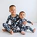 Little Sleepies Pajamas for Baby Boys & Girls, Viscose from Bamboo Baby Pajamas, Snug Baby Sleeper, Toddler PJs, 2-Way Zipper, Blue To the Moon & Back, 0-3M