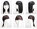 BESTLEE Synthetic Human Hair Mono Hairpiece for Hair Loss Clip in/on Hair Topper with Air Bangs 12 Inches (Light Brown)