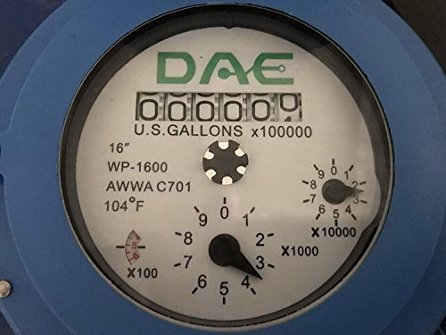 DAE WP-1600P 16" Woltmann Helix Water Meter, Pulse Output, Gallons
