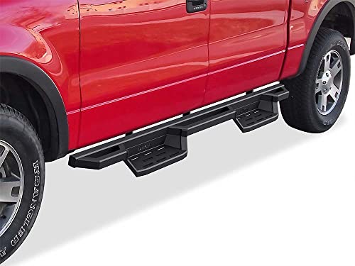 APS 304 Stainless Steel Pocket Steps Running Boards Side Bars Compatible with Ford F150 2004-2008 SuperCrew Cab