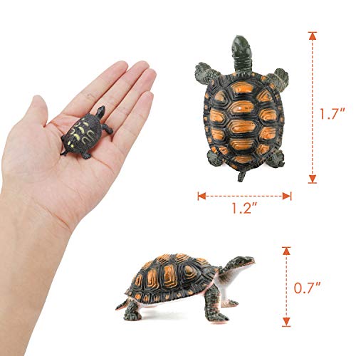 OOTSR 20 stücke Schildkröten Figurines, Ozean Tier Kleine Schildkröte Realistische Kunststoff Schildkröten für Party Favor/Haustier Schildkröte/Badewanne/Pädagogisches/Geschenk