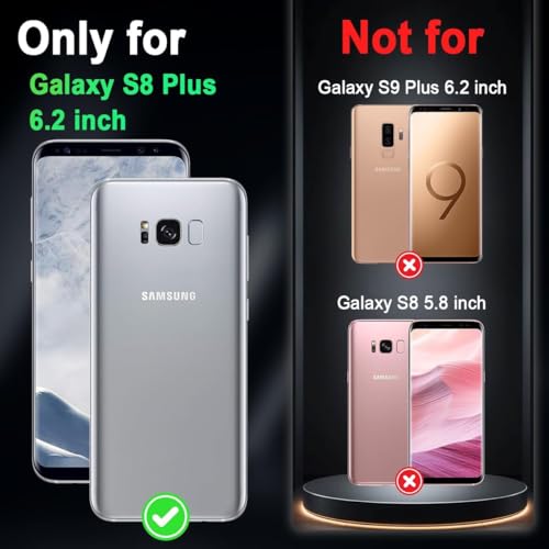 Casetego for Galaxy S8 Plus Case,Glow in The Dark Three Layer Heavy Duty Sturdy Shockproof Full Protection Rugged Hard PC+Soft TPU Bumper Case for Samsung Galaxy S8 Plus,Dark Purple by Casetego - Used condition - Image 2