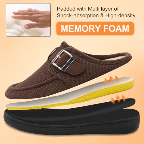 JOINFREE Womens Wide Slippers Cozy Adjustable House Mules Warm Memory Foam by JOINFREE - Image 7