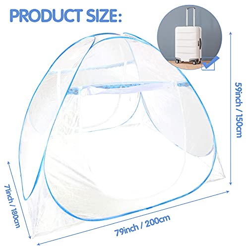 Portable Folding Net Bed With Bottom Crib For Children's Castle Design Bed Camping Travel Home (78.7 X 70.8 X 59 Inch) #TOP4