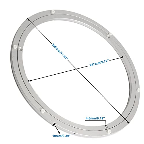Dailydanny Aluminum Heavy Duty Lazy Susan Rotating Turntable Bearing Swivel Plate Hardware For Dining-Table (12 Inch) #TOP6