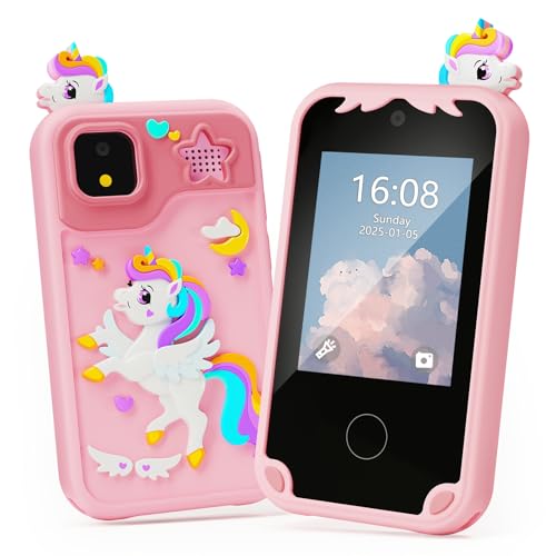 Kids Phone for Girl Toys, Kids Smart Phone Birthday Gifts Toddler Kids‘ MP3 Players Ages 2, 3, 5, 7, 8, 10 Year Old, Educational Learning Toys with 2.8