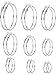 Sumind 9 Pairs Clip on Hoop Earrings Hoop Gold Non Piercing Earrings Set for Women, 9 Sizes