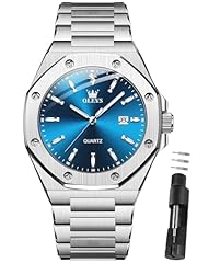 Silver Band Blue Face