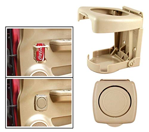 Image of Oshotto Folable Multifunctional Bottle /Cup /Glass /Drink Holder Compatible with Maruti Suzuki Eeco /Versa (Beige) - 1 Piece