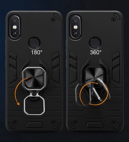 Image of Pikkme Back Cover for Mi A2 (TPU+Plastic Black)
