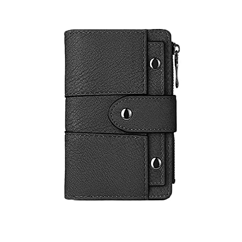 Image of Leather Small Wallet for Women, RFID Blocking Ladies Mini Purse with ID Window