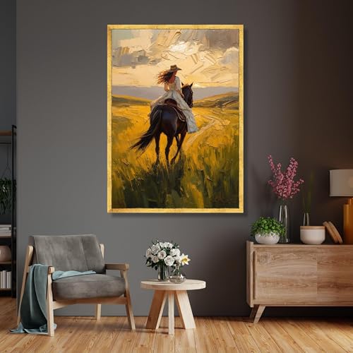 Décoration intérieure nordique poétique coucher de soleil sur toile