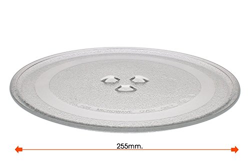 REPUESTOELECTRO Plato Giratorio microondas Balay Daewoo diametro 255 mm 3WG2421 4WG214A 3WG19X 3WH2126E