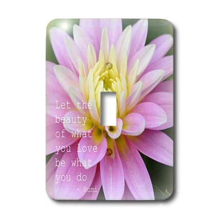 Interrupteur à baïonnette dahlia rumi floral multicolore déco murale maison 3dRose - 3