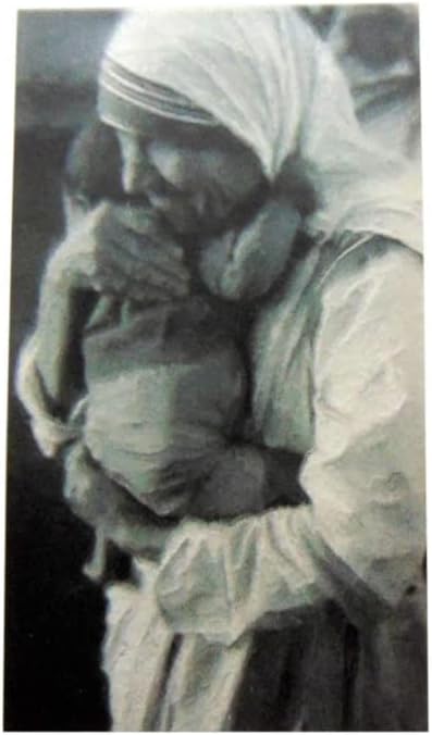 Miniatura 4 de Westmon Works Tarjeta Santa Madre Teresa a Granel, Oración Católica de Calcuta en la parte posterior, juego de 10