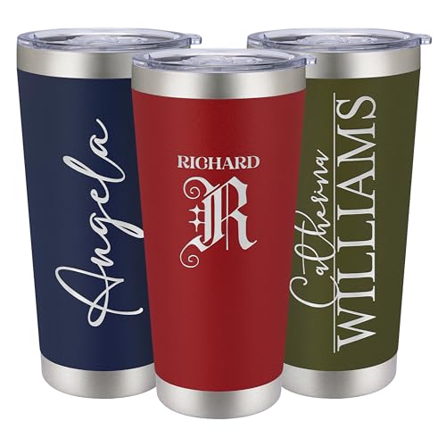Personalized 30oz Tumbler with Engraved Name | Red Stainless Steel